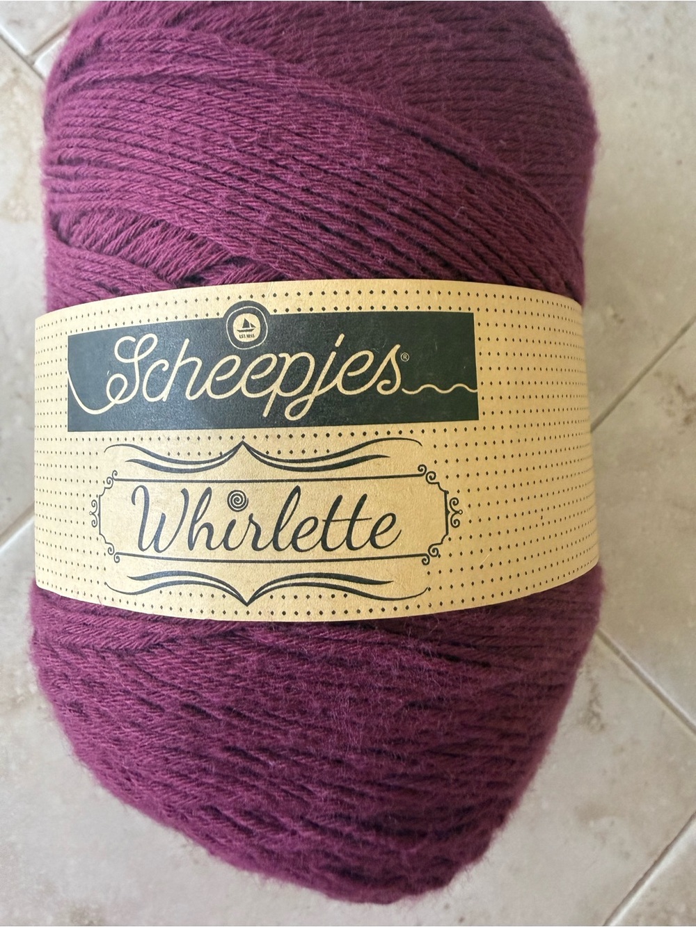 Scheepjes Whirlette Cotton/Acrylic Blend Scarf Yarn - Deep Plum - Pomegranate